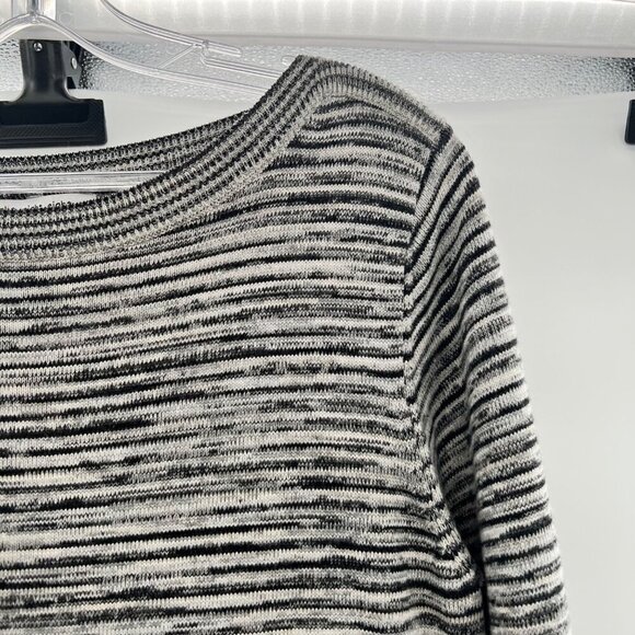 Eight Eight Eight Women's Boat Neck Mini Sweater Dress Striped Black/Multi M - Picture 4 of 8